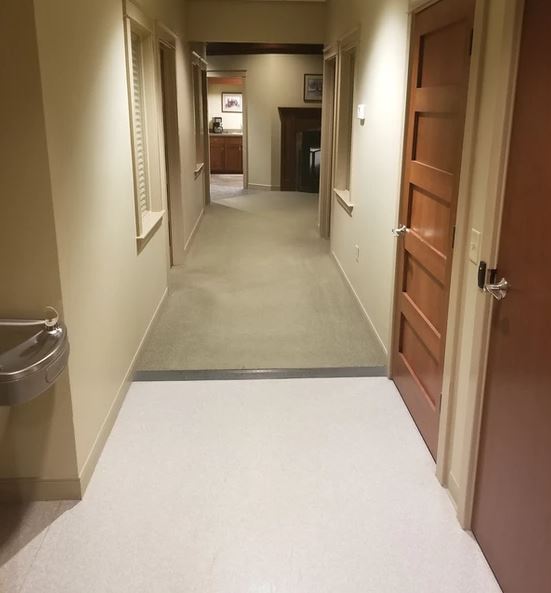 office space and hallway cleaning