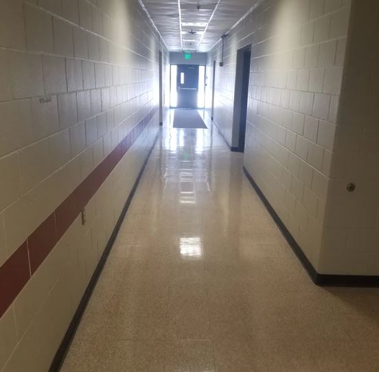 floor maintenance work done in school